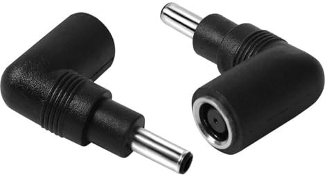 90 Grad 4,5mm DC männlich zu 7,4 mm weiblich Stecker Adapter DC-Hohlstecker Akku Ladegerät SteckerKonverter für Dell Latitude 13 7350 lnspiron 14 7437 XPS 12 13 9333 9343 9344 9350 9360