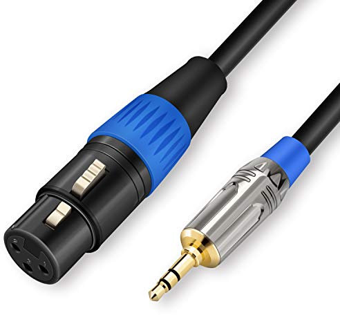 JOLGOO XLR Buchse zu 3.5mm Kabel, 4,5m, für iPhone, iPod, Computer, Videokamera und mehr