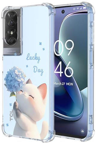 BORYA Cover per TCL 50 SE (TCL 50SE), Transparent Morbida Silicone TPU Bumper Custodia, Ultra Sottile Antiurto Setoso Semplice Elegante Pattern Case, E6610