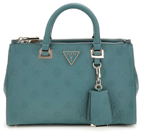 GUESS Cresidia Status Satchel Teal