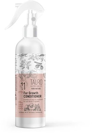 Tauro ProLine Pure Nature Promoting Leave-in Hunde und Katzen Natürliches Conditioner-Spray mit ätherischen Ölen für die tägliche Haut- und Fellpflege von Haustieren Stimuliert das Haarwachstum
