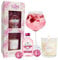 Pink Gin & Candle Gifts for Women - Flavoured Gin 5cl Miniature Alcohol Bottles, Scented Candle & 2 x Strawberry Chocolate Truffles. Alcohol Gift Set for Christmas Gifts, Stocking Fillers