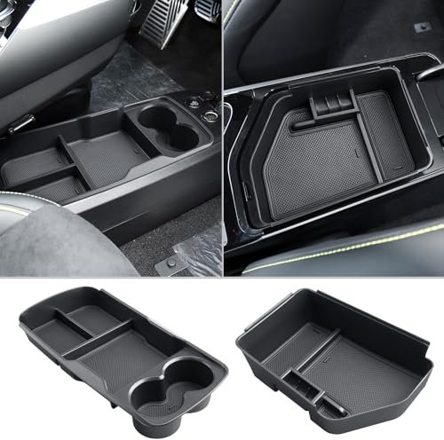 CDEFG [2 Stück] Kompatibel mit Kia EV6 2022-2023 2024 2025 Mittelkonsole Organizer + Armlehne Aufbewahrungsbox EV6 Aufbewahrung Auto Center Console EV6 GT Zubehör