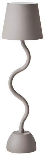 Tischlampe Metall beige wiederaufladbar kabellos Touch Funktion Vouga