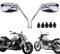 YUJYGAO Universal Motorrad Spiegel, 10MM 8MM Chrom Motorrad Rückspiegel Kompatibel mit Street Bikes Sport Bikes ATV Quad Scooter Cruiser Touring (Chrome-(10mm Mirror+screw))