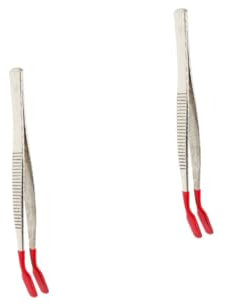 Angoily 2 Stück Stempel Pinzette elektronik pinzette handwerkzeug Labor Pinzette Band Perlen Zange aufkleber Briefmarke Stempelpinzette aus Edelstahl Foto Pinzette Clip Rostfreier Stahl