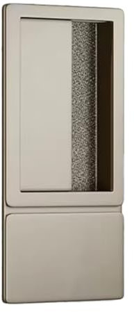 Bnnlqpsttg Serrure Magnétique à Languette pour Porte, Intérieur, Chambre à Coucher, Appartement, Poignée de Porte Noire, Serrure Plate Cachée avec Clé, Couleur Argent Gris.