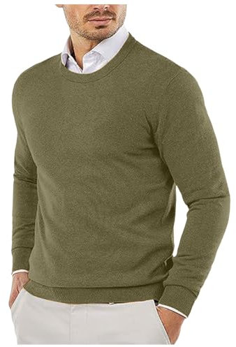 Genérico Jersey Hombre Invierno Punto, Sueter Lana Hombre Sólido Color De Invierno Suéter Informal Acanalado Slim Fit Suéter De Cuello Redondo Jersey Top Básico Cálido