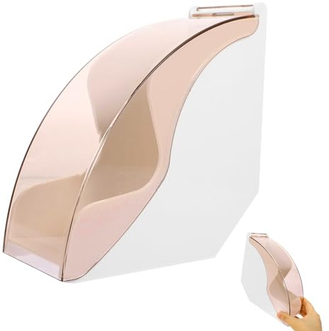 Kaffeefilterhalter Mit Deckel, Weiß Kaffeefilter Papierspender Rack, Wiederverwendbar Kaffeefilter Halter, mit staubdichter Abdeckung, Fächerförmige Filterpapierhalter, Für Küchen, Cafés