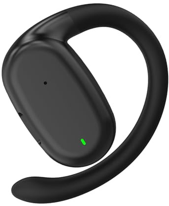 Single Open Ear Headphones Bluetooth Phone Earpiece Wireless Handsfree Headset Over-Ear Gym Work Earphones OWS Hanging Earbuds Air Conduction Outside Ear Piece for Drivers Driving Sports Running