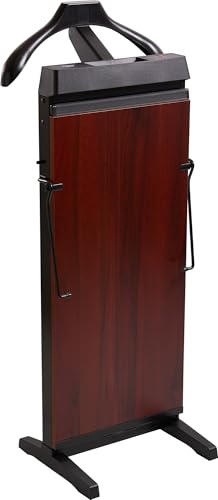 Corby 3300 Trouser Press for Creases, Wall Mounted or Freestanding Traditonal Garment Press, UK Plug, Mahogany
