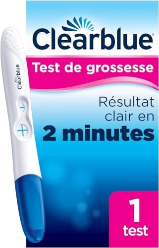Clearblue Test De Grossesse, 1 unité, Pratique et Rapide, Fiable à Plus De 99%, Détection Précoce de la Grossesse, Résultats jusqu’à 5 jours avant le retard de vos règles