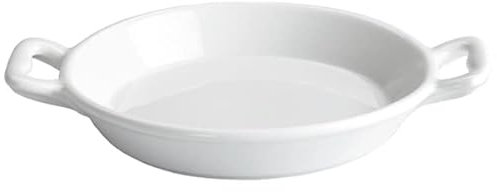 bar@drinkstuff Moonlight Mini Paella Serving Dish - White Porcelain Oven Proof Serving Dish
