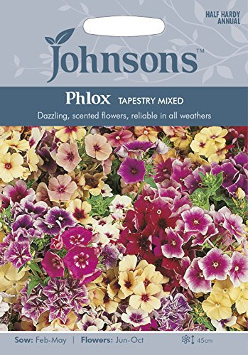 Johnsons 20534 Flower Seeds, Phlox Tapestry Mixed