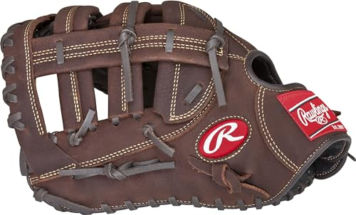 Rawlings Player Preferred Baseball First Base Mitt, Right Hand, Single-Post Double-Bar Web, 12-1/2 Inch