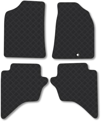 Compatible with Ford Ranger (2006-2011) 3mm Rubber Car Mats | Tailored Fit Durable Floor Mats Full Coverage Protection Waterproof Accessories Easy Clean Anti Slip Made in the UK