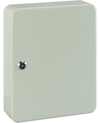 Maul Schlüsselkasten 37x28,5x8 cm | Schlüsselschrank für 140 Schlüssel | Abschließbarer Schrank aus legiertem Stahl | Inkl. Schlüsselanhänger | Ideal für Werkstatt, Büro und Flur | Grau