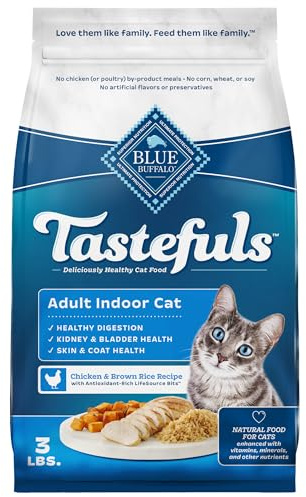 Blue Buffalo Tastefuls Chicken Adult Indoor Dry Cat Food, 3 lb