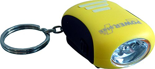 POWERplus Bee Dynamo Kurbel LED 2 LED Taschenlampe Schlüsselbund Kompakt Gelb / Schwarz