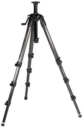 Manfrotto 057 Carbon Fiber 4-Section Geared Tripod (MT057C4-G),Black