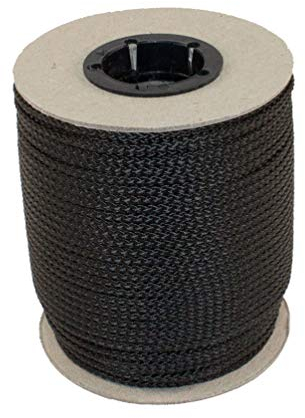 PPM Flechtleine 2,0mm - 100mtr Rolle in vielen Farben (schwarz) / Seil, Tauwerk, Leine