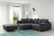 Kuechen-preisbombe Modernes Sofa Couch Ecksofa Eckcouch in schwarz Eckcouch mit Hocker - Minsk L