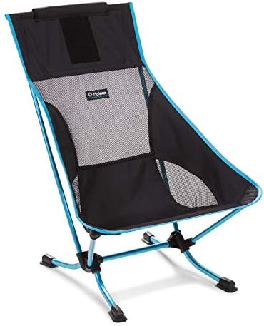 Helinox Beach Chair | Leichter, kompakter, Faltbarer tiefer Campingstuhl (Black)