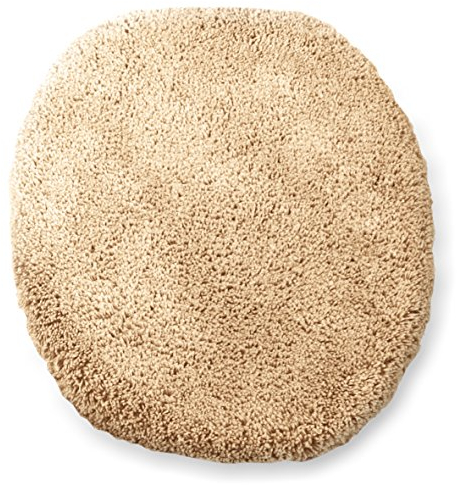 Kinzler J-10000/35 hochwertiger Mikrofaser WC Deckelbezug Uni, 47x50 cm, flusenfrei, pflegeleicht, Hellbraun