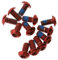 Create idea Boulon de disque Vis fixation disque de frein pour Rotor vélo VTT acier rouge M5 x 10mm 12 PCS