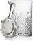 Jarra de cristal para mezclar cócteles con colador Hawthorne, jarra grande de 725 ml de cristal cortado para mezclar cócteles (plata)