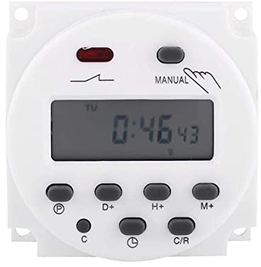Akozon Temporizador Digital Programable CD Programable Semanal Semanal Microordenador Interruptor de Tiempo (220V)