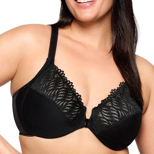 Glamorise Women's Plus Size Front-Close T-Back Wonderwire Underwire #1246