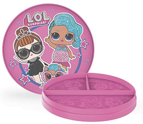 Zak Designs LOSB-1391 L.O.L. Surprise PP Flip-It Teller, 2 Stück, langlebiges Material, BPA-frei und perfekt für Kinder (22,9 cm, 2 Stück), Polypropylen