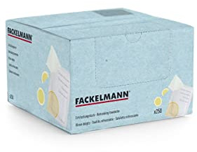 Fackelmann Boîte de 250 Rince-Doigts Citron pour Fruits de Mer | Format prêt à servir pour les fruits de mer, 250 rince doigts au citron, Papier et aluminium, Boîte 19 5 x 19 5 x 12 cm