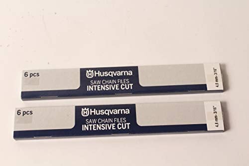 Husqvarna Confezione da 12 lime rotonde per motosega 597356302, 4,8 mm
