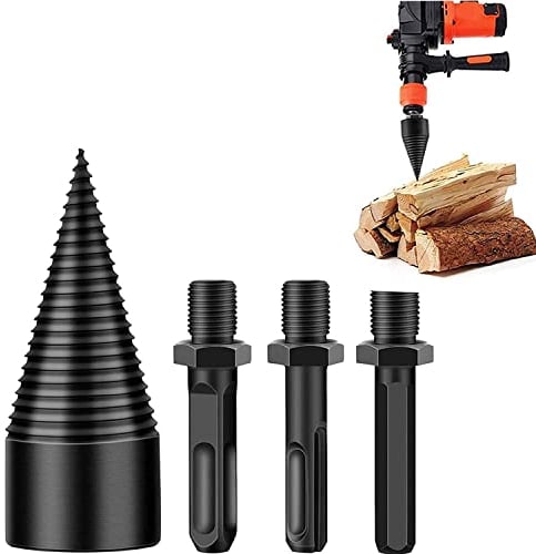 Cortador de Leña de 45 mm - Taladro Seguro Para Ventanas de Madera, Broca de Madera Para Máquina de Leña (Hex+Square+Round)