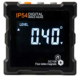 Beslands Goniometro digitale magnetico Bevel Box Inclinometro LCD impermeabile con 4 magneti inclinometro