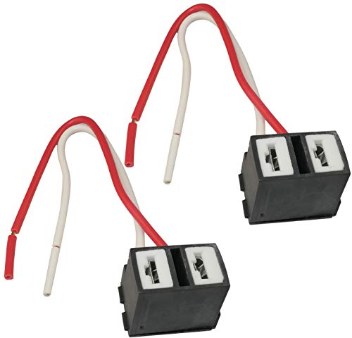 AERZETIX - C47205 - Jeu de 2 fiche prise femelle connecteur de feux phares H7 - céramique - couleur noir