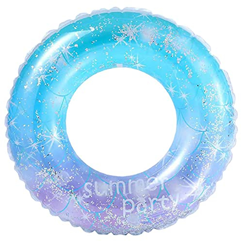 Schwimmring Erwachsene Schwimmring Ring Schwimmreifen Erwachsene Schwimmring Aufblasbar Schwimmring Groß Sommer Schwimmende für Pool Sandstrand Party, Glitzer