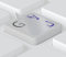 Keystickers® | Arabische Aufkleber für PC/Laptop & Notebook Tastaturen 14x14mm, transparent mit mattem Schutzlack, Farbe BLAU | Arabic Keyboard Stickers