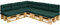Royal Schneider Palettenkissen Set Palettensofa Palettenpolster Sitzkissen Rückenkissen 120x80cm, 10er Set, 500-31 Flaschengrün