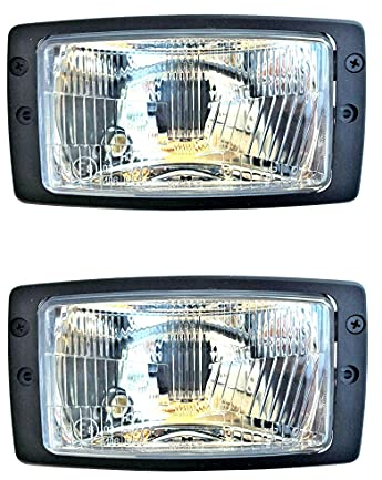 MelTruck® 2x H4 Hauptscheinwerfer 12V 24V Zetor Ursus Pronar Farmer JD mit Glühbirnen 12V