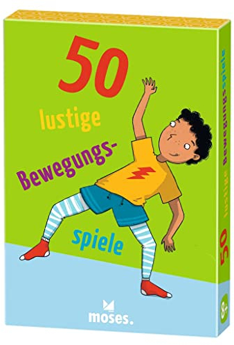 moses. 50 lustige Bewegungsspiele, Coole In- und Outdoor-Spiele für Kinder, Kartenset mit kreativen Spielideen für aktive Kids ab 8 Jahren