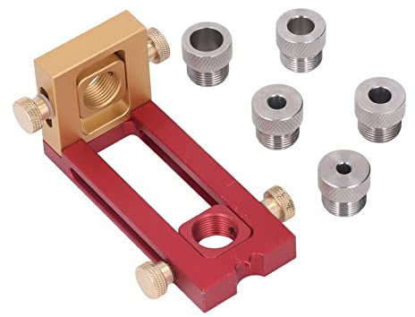 Dima di Guida per Fori per Trapano, Kit di Strumenti per Guida di Perforazione per Perforatori a Croce Piatta da 6 Pezzi, Strumenti di Lavoro per Trapano e Accessori, Strumento per Manicotti di Guida