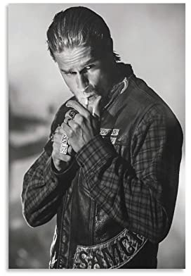Shenywell Leinwand Bedrucken Charlie Hunnam Poster, Wohnzimmer, Poster, Schlafzimmer, Gemälde 40x50cm Kein Rahmen