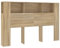 vidaXL Bett Kopfteil mit Ablagen Kopfteil-Regal Wand-Kopfteil Bücherregal-Kopfteil Betthaupt Bettkopfteil Schlafzimmer Sonoma-Eiche 160x18,5x104,5cm