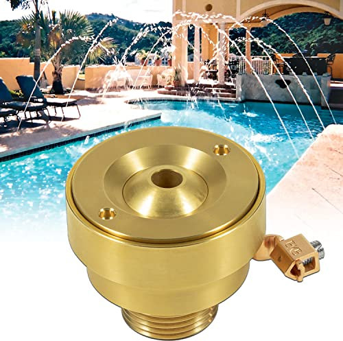DearChan Schwimmbad Spa Messing Deck Jet Brunnen Kronendüse mit Bodenöse