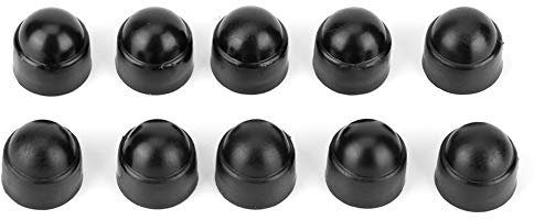 TKSE Lot de 10 cache-boulons, 15 mm/0,59 pouces M8 en plastique noir dôme hexagonal vis écrous tête capuchon accessoire pour vis boulons