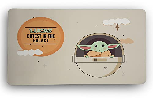 Mousepad Star Wars. Custom Mousepad. Gaming Mauspad. Schreibtischunterlage. 600 * 350 * 2mm. Unterseite aus rutschfestem Gummi. Baby YODA