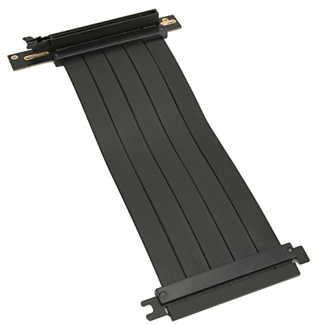 PCIE 4.0 X16 Riser-Kabel, Flexibles Hochgeschwindigkeits-Extender-Riser-Kabel, 90-Grad-EMI-geschirmter Anschluss, Kompatibel mit RTX3090, RTX3080, RTX3070, RTX3060TI, RX6900XT, RX6800 (20 cm)